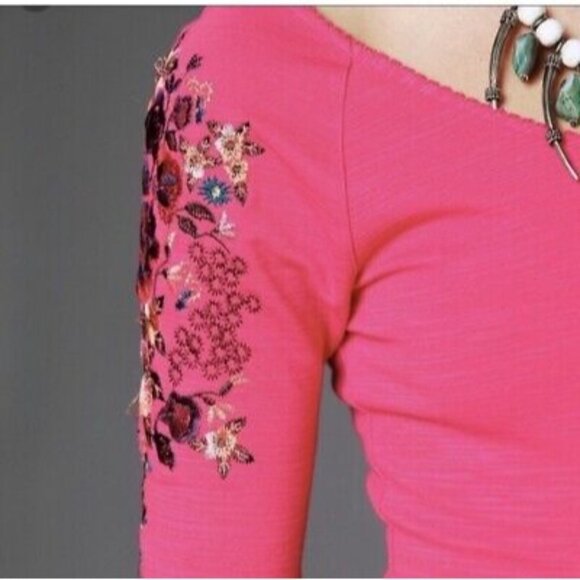 Free People Embroidered Garden Sleeve Black Fit & Flare Skater Mini Dress - Picture 13 of 16